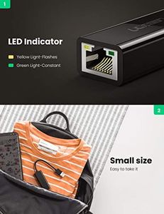 Karta sieciowa Ugreen Karta sieciowa UGREEN USB Adapter USB 3.0 do RJ45 Gigabit Ethernet dla MacBook Ultrabook, Windows 10, 8.1, 8, 7, Vista, XP (Czarny) 6