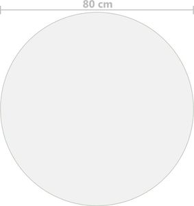 vidaXL Mata ochronna na stół, przezroczysta, 80 cm, 2 mm, PVC 5