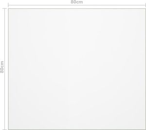 vidaXL Mata ochronna na stół, matowa, 80x80 cm, 2 mm, PVC 6