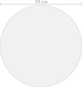 vidaXL Mata ochronna na stół, przezroczysta, 70 cm, 2 mm, PVC 5
