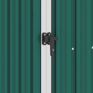 vidaXL Szopa ogrodowa, zielona, 87x98x159 cm, stal galwanizowana 2