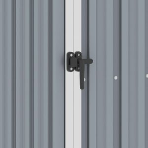 vidaXL Szopa ogrodowa, szara, 87x98x159 cm, stal galwanizowana 2