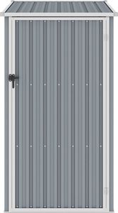 vidaXL Szopa ogrodowa, szara, 87x98x159 cm, stal galwanizowana 3