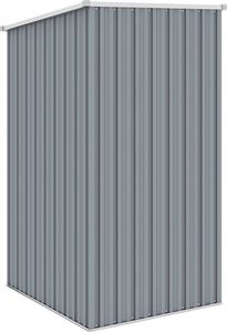 vidaXL Szopa ogrodowa, szara, 87x98x159 cm, stal galwanizowana 5