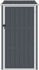 vidaXL Szopa ogrodowa, antracyt, 87x98x159 cm, stal galwanizowana 3