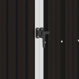 vidaXL Szopa ogrodowa, brązowa, 87x98x159 cm, stal galwanizowana 2