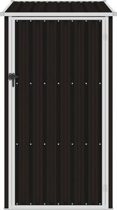 vidaXL Szopa ogrodowa, brązowa, 87x98x159 cm, stal galwanizowana 3