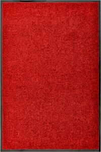 vidaXL Wycieraczka z możliwością prania, czerwona, 60 x 90 cm 1