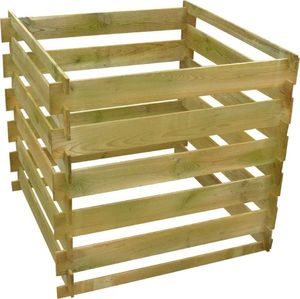 vidaXL Kompostownik z listew kwadratowy drewno 2