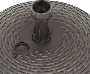 vidaXL Podstawa pod parasol, wypełniana wodą/piaskiem, 20 L, brązowa 5