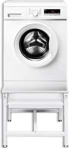 vidaXL VidaXL Podest pod pralkę z półką w białym kolorze 2