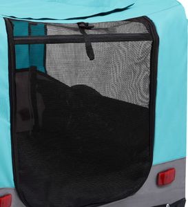 vidaXL Przyczepka rowerowa 2-w-1 dla zwierząt i do biegania, niebiesk-szara 8