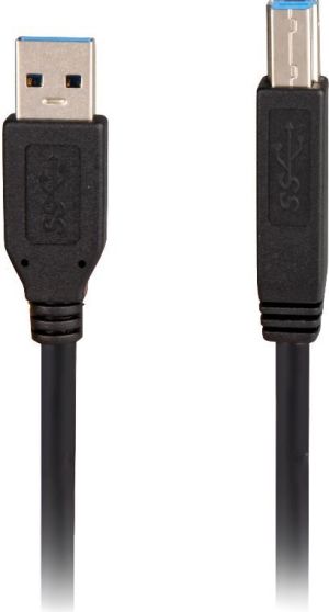 Kabel USB Sharkoon USB-A - USB-B 3 m Czarny (4044951015658) 2