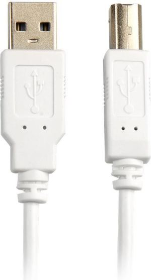 Kabel USB Sharkoon 2.0 A-B 1,0m, biały (4044951015351) 1