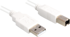 Kabel USB Sharkoon USB-A - USB-B 0.5 m Biały (4044951015344) 1
