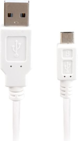 Kabel USB Sharkoon USB-A - microUSB 2 m Biały (4044951015535) 1