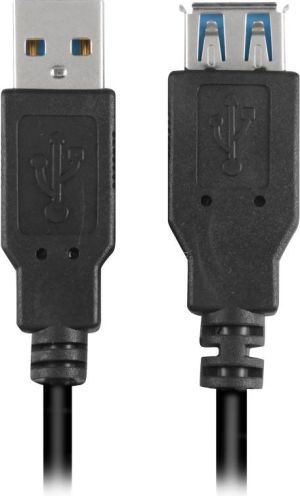 Kabel USB Sharkoon USB-A - USB-A 1 m Czarny (4044951015672) 1