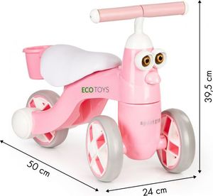 Ecotoys Rowerek biegowy mini rower chodzik muzyka led 4