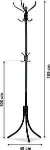 ModernHome Wieszak na ubrania stojący (GH-6006 BLACK) - GH-6006 BLACK 5