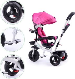 Ecotoys Rower trójkołowy wózek obracane siedzisko Pink Ecotoys 4