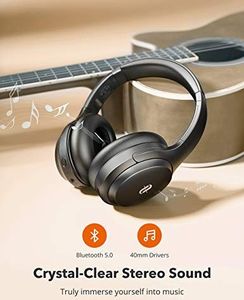 Słuchawki TaoTronics Słuchawki z aktywną redukcją szumów Słuchawki Bluetooth 5.0 TaoTronics 35 godzin pracy Dźwięk stereo Hi-Fi Zintegrowany mikrofon Zestaw słuchawkowy nauszny do pracy w podróży telefon 6