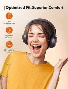 Słuchawki TaoTronics Słuchawki z aktywną redukcją szumów Słuchawki Bluetooth 5.0 TaoTronics 35 godzin pracy Dźwięk stereo Hi-Fi Zintegrowany mikrofon Zestaw słuchawkowy nauszny do pracy w podróży telefon 7