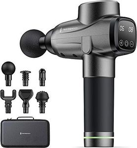 Masażer TaoTronics Pistolet do masażu TaoTronics pistolet do masażu na szyję, ramię, głęboki masaż pleców, elektryczny z 10 prędkościami 6 głowic masujących do siłowni biuro w domu ulga w bólu mięśni 1