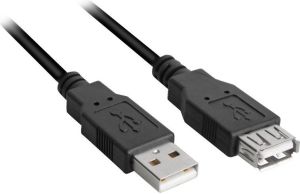 Kabel USB Sharkoon USB-A - USB-A 0.5 m Czarny (4044951015399) 1