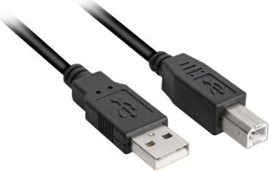 Kabel USB Sharkoon USB-A - USB-B 3 m Czarny (4044951015276) 1