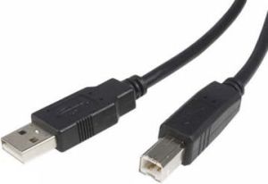 Kabel USB Sharkoon USB-A - USB-B 1 m Czarny (4044951015252) 2