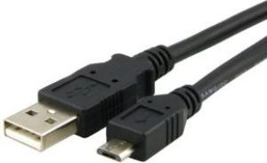 Kabel USB Sharkoon USB-A - microUSB 1 m Czarny (4044951015481) 1