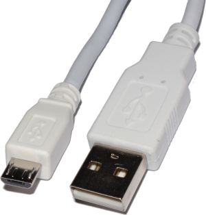 Kabel USB Sharkoon USB-A - microUSB 1 m Biały (4044951015528) 1