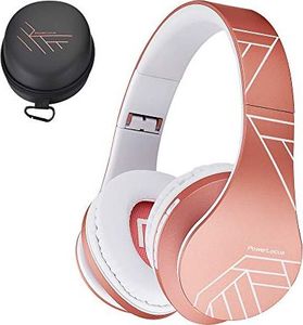 Słuchawki PowerLocus PowerLocus Bluetooth, stereo Słuchawki bezprzewodowe i przewodowe z mikrofonem, Micro SD / TF, FM do telefonów / iPadów / laptopów i komputerów (różowe złoto) 1