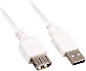 Kabel USB Sharkoon przedłużacz, 2m, biały (4044951015450) 1