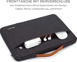 Etui NIDOO NIDOO 14-calowy pokrowiec na laptopa teczka na laptopa torby na ramię do 14-calowego laptopa Lenovo Chromebook S330 / Lenovo ThinkPad E490 T490 T490s T590 / HP ProBook 645 G4 / Acer Swift 5 7, ciemnoszary 2
