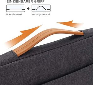 Etui NIDOO NIDOO 14-calowy pokrowiec na laptopa teczka na laptopa torby na ramię do 14-calowego laptopa Lenovo Chromebook S330 / Lenovo ThinkPad E490 T490 T490s T590 / HP ProBook 645 G4 / Acer Swift 5 7, ciemnoszary 3