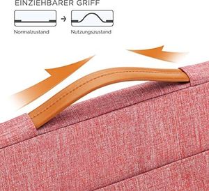 Torba NIDOO NIDOO torba na laptopa 12,5 cala teczka torebka Pokrowiec na iPada Pro 12,9 cala 2016 2017/13,3 cala MacBook Pro / 13,5 cala Surface Laptop 2 / 13,3 cala Lenovo ThinkPad X395 Yoga S940, czerwony 2