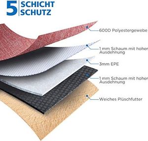 Torba NIDOO NIDOO torba na laptopa 12,5 cala teczka torebka Pokrowiec na iPada Pro 12,9 cala 2016 2017/13,3 cala MacBook Pro / 13,5 cala Surface Laptop 2 / 13,3 cala Lenovo ThinkPad X395 Yoga S940, czerwony 3