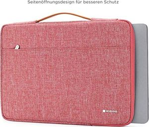 Torba NIDOO NIDOO torba na laptopa 12,5 cala teczka torebka Pokrowiec na iPada Pro 12,9 cala 2016 2017/13,3 cala MacBook Pro / 13,5 cala Surface Laptop 2 / 13,3 cala Lenovo ThinkPad X395 Yoga S940, czerwony 4