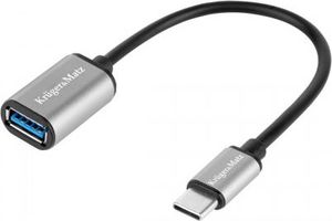 Adapter USB Kruger&Matz USB-C - USB Srebrny  (KM1246) 1