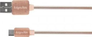 Kabel USB Kruger&Matz USB-A - microUSB 1 m Różowy (KM0360) 1