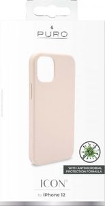 PURO ICON Anti-Microbial Cover - Etui iPhone 12 Mini (różowy) 5