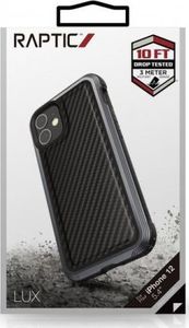 X-Doria Raptic Lux - Etui aluminiowe iPhone 12 Mini (Drop test 3m) (Black Carbon Fiber) 7