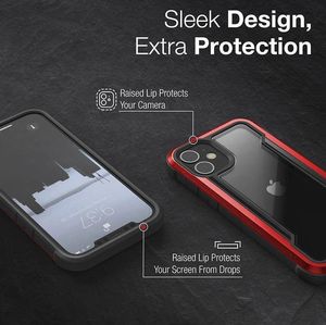 X-doria X-Doria Raptic Shield - Etui aluminiowe iPhone 12 Mini (Drop test 3m) (Red) uniwersalny 10