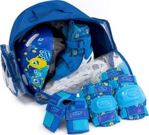 Rolki SMJ sport Combo Set Monster rekreacyjne regulowane niebieskie r. 30-33 8