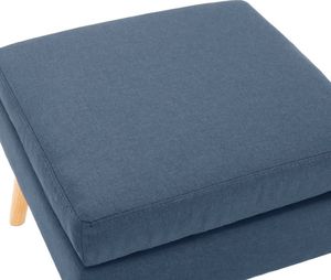 vidaXL Podnóżek, niebieski, tapicerowany tkaniną 3