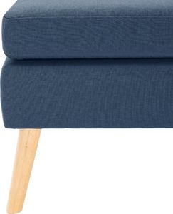 vidaXL Podnóżek, niebieski, tapicerowany tkaniną 4