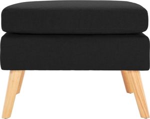 vidaXL Podnóżek, czarny, tapicerowany tkaniną 2