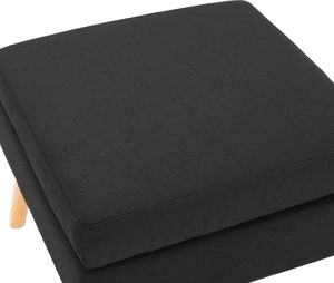 vidaXL Podnóżek, czarny, tapicerowany tkaniną 3