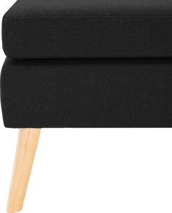 vidaXL Podnóżek, czarny, tapicerowany tkaniną 4